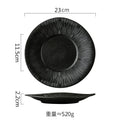 Axyaa Striped Ceramic Plate Set for Molecular Cuisine and Restaurant Tableware