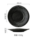 Axyaa Striped Ceramic Plate Set for Molecular Cuisine and Restaurant Tableware