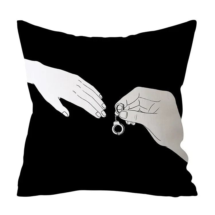 Axyaa Art Pattern Throw Pillow Case for Home Sofa Seat Room Decor
