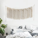 Axyaa Boho Cotton Rope Macrame Handwoven Wall Hanging Tapestry Creamy-White Home Decor