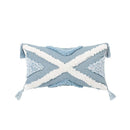 Geometric Tufted Tassel Pillow Covers for Home Decor by Axyaa