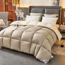 Axyaa Goose Down Comforter - Thick California Super King Size for Winter Warmth