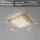 Axyaa Crystal Ceiling Lamp: High-end Modern Square Living Room Bedroom Light