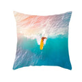 Axyaa Summer Beach Vacation Blue Pillow Case - Seaside Hotel Sofa Decoration