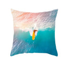Axyaa Summer Beach Vacation Blue Pillow Case - Seaside Hotel Sofa Decoration