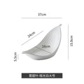 Axyaa Ceramic Sushi Plate Set - Creative Irregular Shape Solid Color Dinnerware