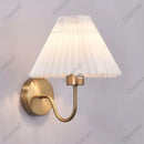 Axyaa Nordic Retro Pleated Cloth Wall Light for Bedroom, Corridor, Hotel Room