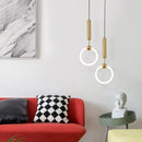 Axyaa Gold Ring Pendant Lights for Stylish Indoor Lighting