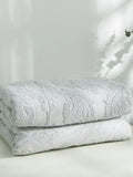 Axyaa Jacquard Cotton Towel Blanket: Soft, Breathable Bedspread for Adults & Kids