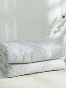 Axyaa Jacquard Cotton Towel Blanket: Soft, Breathable Bedspread for Adults & Kids