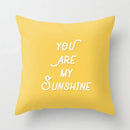 Yellow Giraffe Design Throw Pillow Cover for Home Decor by Axyaa