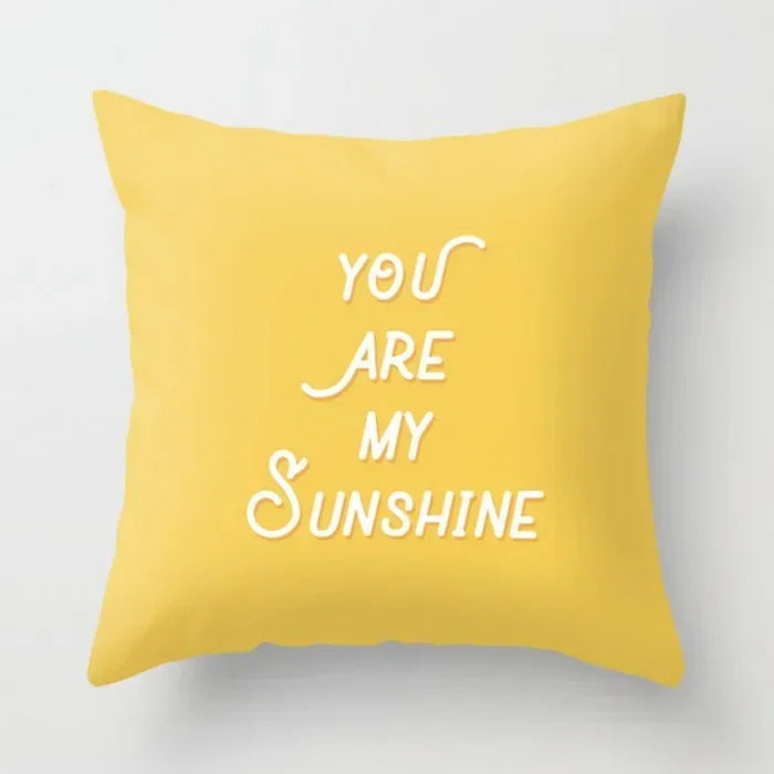 Yellow Giraffe Design Throw Pillow Cover for Home Decor by Axyaa