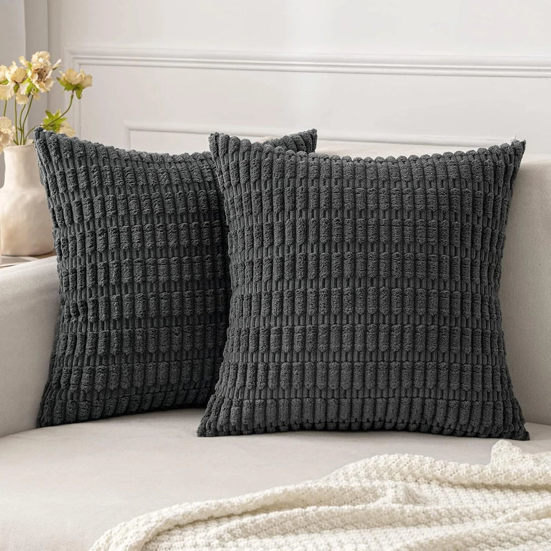 Corduroy Green Cushion Cover 45x45cm Axyaa Brand Sofa Pillowcase Home Decor