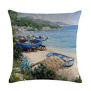 Axyaa Flower Pattern Cushion Cover Cotton Linen Throw Pillow Case for Home Sofa Decor