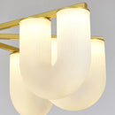 Axyaa Nordic Gold Acrylic LED Chandelier for Luxury Parlor and Dining Room