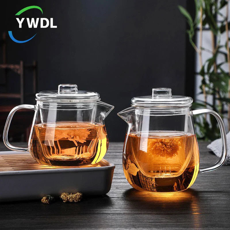 Axya Glass Teapot with Strainer - Tea Infuser Kung Fu Set