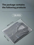 Axyaa Transparent Zipper Storage Bag Set for Travel Clothes Organization