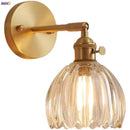 Axyaa Copper Glass LED Wall Sconce Modern Nordic Stair Light Fixtures