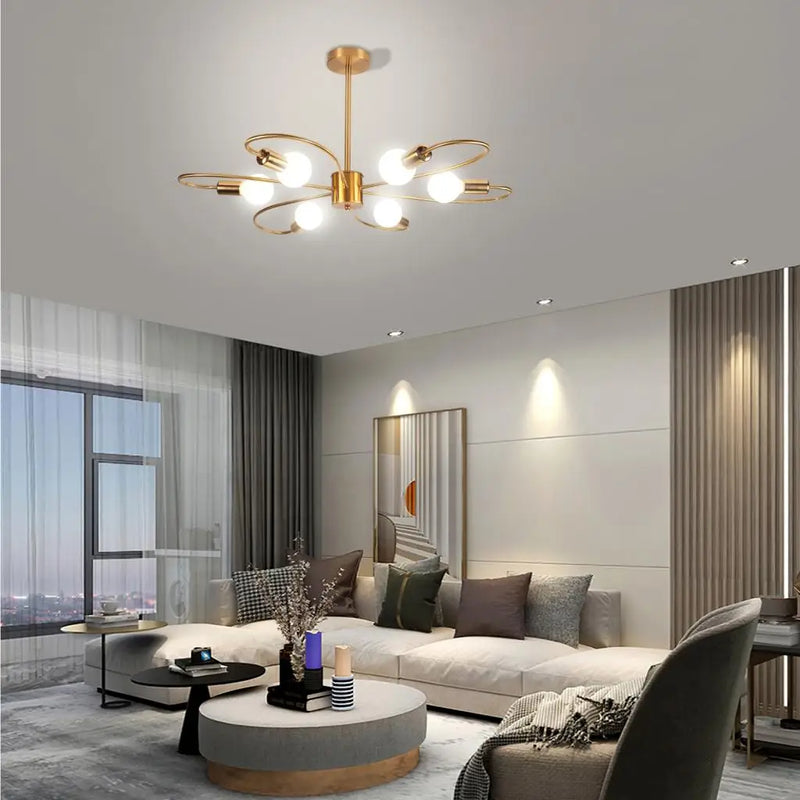 Nordic LED Ceiling Chandeliers by Axyaa for Living Dining Room & Bedroom Lighting