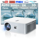 Axyaa 4K Android 12 Projector 1500Ansi Lumens Full HD 1080P Home Theater 5G WiFi Keyston
