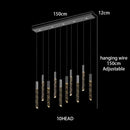 Axyaa Luxury K9 Crystal Chrome LED Chandelier for Living Room Stair Loft Kitchen Hotel
