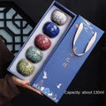 Axyaa Five Elements Kung Fu Tea Cup Set Pottery Coffee Mug Tableware Lucky