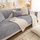 Axyaa Corduroy Sofa Cushion Plush Couch Cover Non-Slip Protector Set