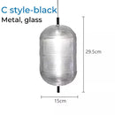 Axyaa Glass Ball Lighting Fixture for Bedroom, Dining Room, Hallway - Clear Striped Glass