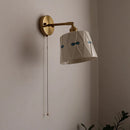 Axyaa Ceramic Copper LED Wall Sconce for Modern Living Room Bedroom Bar Mirror Light