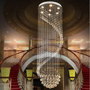 Axyaa Spiral Crystal Chandelier: Elegant LED Luxury Hanging Lamp for Interior Design