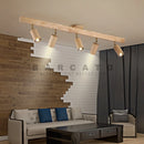 Axyaa Nordic Wooden LED Ceiling Spotlights for Modern Living Room Lighting
