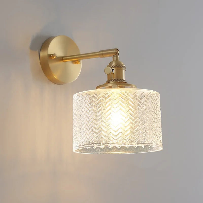 Axyaa Green Glass LED Wall Lamps | Modern Applique Murale for Home Decor