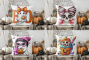 Axyaa Halloween Ghost Pumpkin Pillow Cover for Sofa Bedroom Car
