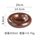 Axyaa Ceramic Concave Soup, Dessert, Sushi Plate - Retro Creative Design