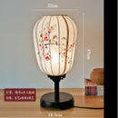 Axyaa Medieval Fabric Lanterns Table Lamp Hand-Drawn Traditional Decor Bedside Study Desk Light