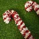Axyaa Solar Candy Cane Ground Lamp: LED Christmas Yard Lawn Lights