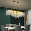 Axyaa Nordic Crystal LED Pendant Chandelier for Modern Dining Room & Home Decor