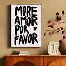 Axyaa Amor Por Favor Love Quotes Wall Art Prints - Modern Maximalist Eclectic Decor