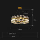 Axyaa Crystal Chandelier in Gold/Silver Finish for Living Room