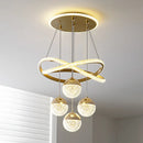 Axyaa LED Round Iron Ceiling Chandelier Pendant Lights