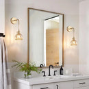 Nordic Brass Glass Wall Lamp by Axyaa - LED Decor Lighting Fixtures