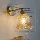 Axyaa Yellow Glass LED Wall Light Fixture Nordic Modern Bedside Lamp