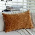 Axyaa Chenille Throw Pillowcase 30X50cm Solid Color Cushion Cover for Living Room