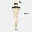 Axyaa Crystal Chandelier Stair Pendant Lamp Living Room Lighting
