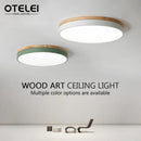 Axyaa Nordic Macaron Wood Ceiling Light for Home Decor and LED Lighting