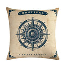 Axyaa Nautical Series Pillowcase for Home Sofa Living Room Decor
