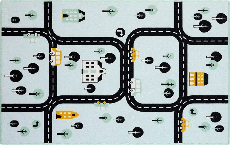 Axyaa Kids' Car Rugs: Non-Slip Room Play Mats for Boys and Girls