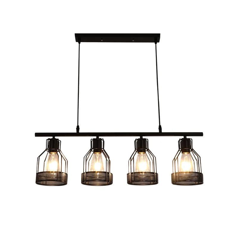 Axyaa Retro Loft Chandelier Industrial Style Pendant Lamp for Living Room