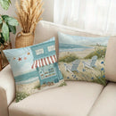 Beach Chic Throw Pillow Cover Set for Home Decor by Axyaa