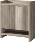 Axyaa Fluted Shoe Cabinet: 41'' Tall 2-Door Storage Organizer with 5-Tier Shelves